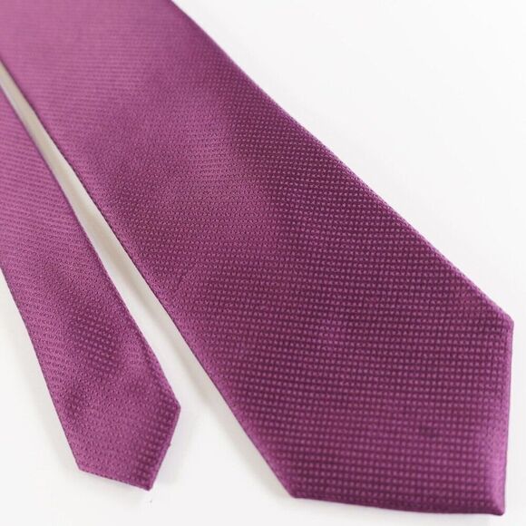 Michael Kors Purple Polka‎ Dot Woven Silk Tie - Picture 1 of 6